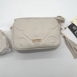 Valentino‎ Orlandi Bone Quilted Crossbody Bag Chain Strap Coin Purse retail $310